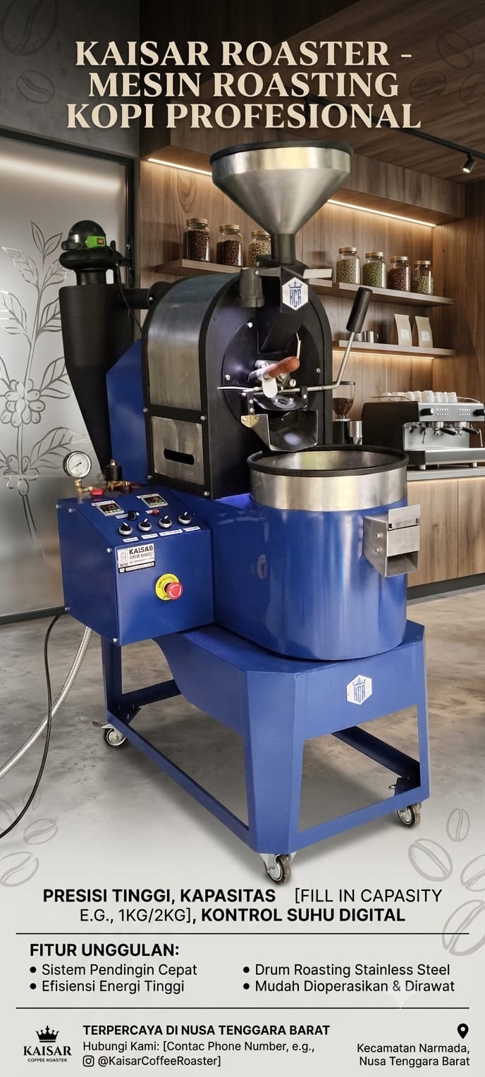 Mesin Roaster Kaisar Finishing Blue Metallic Studio