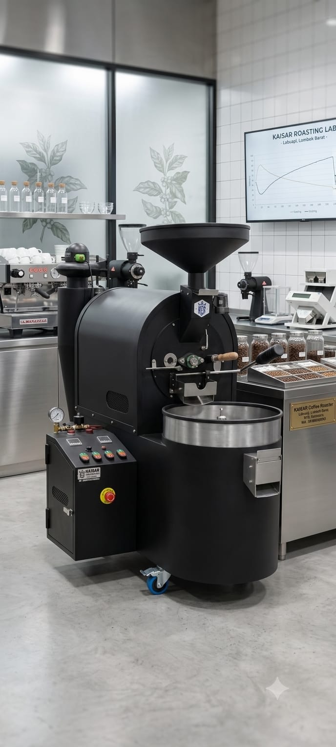 Mesin Roasting Kopi Kaisar Coffee Roaster Model Lab Precision